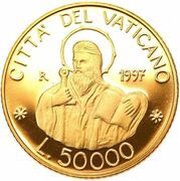 50 000 Lire - John Paul II St. Paul obverse image