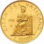 50 000 Lire - John Paul II St. Paul obverse image