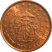 1 Euro Cent - Sede Vacante obverse image