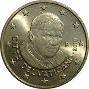 10 Euro Cents - Benedictus XVI 2nd Map obverse image