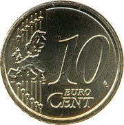 10 Euro Cents - Franciscus reverse image