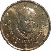 20 Euro Cents - Benedictus XVI 1st map obverse image