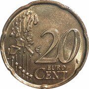 20 Euro Cents - Benedictus XVI 1st map reverse image