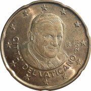 20 Euro Cents - Benedictus XVI 2nd Map obverse image