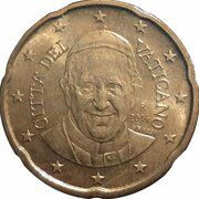 20 Euro Cents - Franciscus obverse image