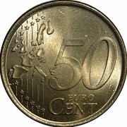 50 Euro Cents - Benedictus XVI 1st map reverse image
