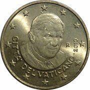 50 Euro Cents - Benedictus XVI 2nd Map obverse image