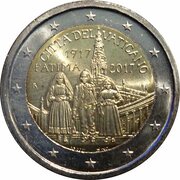 2 Euros - Franciscus Fatima apparitions obverse image