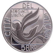 5 Euros - Sede Vacante, Vatican City, 2005 reverse image