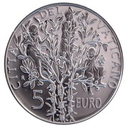 5 Euros - Benedictus XVI World War II, Vatican City, 2005 reverse image