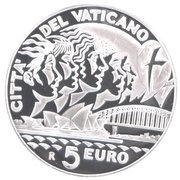 5 Euros - Benedictus XVI World Youth Day, Vatican City, 2008 reverse image