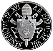 5 Euros - Benedictus XVI Centenary of the birth of Pope John Paul I obverse image