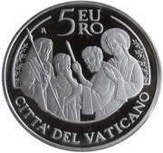 5 Euro - Franciscus 50th World Day of Peace, Vatican City, 2017 reverse image