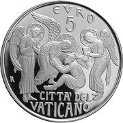 5 Euro - Franciscus Circolo S. Pietro, Vatican City, 2019 reverse image