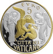 5 Euros - Franciscus Circolo S. Pietro, Vatican City, 2019 reverse image