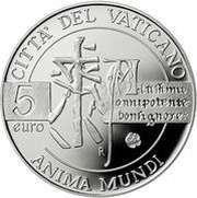 5 Euros - Franciscus “Laudato Si’’” Seventh Anima Mundi, Vatican City, 2022 reverse image