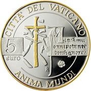5 Euros - Franciscus “Laudato Si’’” Seventh Anima Mundi, Vatican City, 2022 reverse image