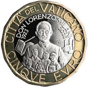5 Euros - Franciscus Don Lorenzo Milani, Vatican City, 2023 reverse image