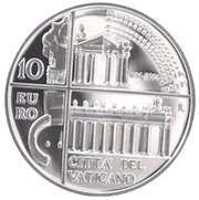 10 Euros - Benedictus XVI St. Peter's Collonade, Vatican City, 2006 reverse image