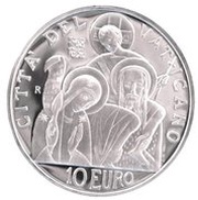 10 Euros - Benedictus XVI World Day of Peace, Vatican City, 2008 reverse image