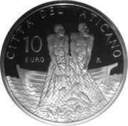 10 Euros - Benedictus XVI Priestly Ordination, Vatican City, 2011 reverse image