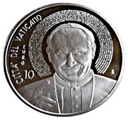 10 Euros - Franciscus Santus Ioannes Paulus II, Vatican City, 2015 reverse image