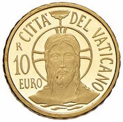 10 Euros - Franciscus Baptism, Vatican City, 2015 reverse image