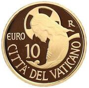 10 Euros - Franciscus Baptism, Vatican City, 2016 reverse image