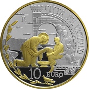 10 Euros - Franciscus 52nd World Peace Day, Vatican City, 2019 reverse image