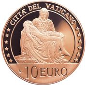 10 Euros - Franciscus Pietà of Michelangelo, Vatican City, 2020 reverse image