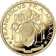 10 Euros - Franciscus Baptism obverse image