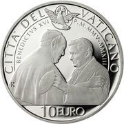 10 Euro – Franciscus Pope Benedict XVI., Vatican City, 2023 reverse image