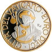 10 Euro – Franciscus Saint James the Greater, Vatican City, 2023 reverse image