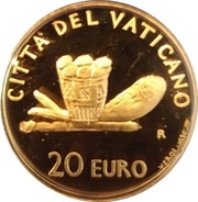 20 Euro - Benedictus XVI The Sacraments of Christian Initiation - The Eucharist obverse image
