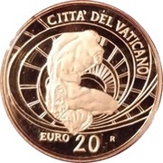 20 Euro - Benedictus XVI Masterpieces of Sculpture - Torso of Belvedere - The Pieta by Michelangelo obverse image