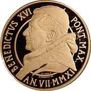 20 Euro - Benedictus XVI The Restoration of the Pauline Chapel, Vatican City, 2011 reverse image