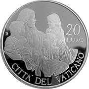 20 Euro - Franciscus Pontificate, Vatican City, 2015 reverse image