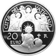 20 Euros - Franciscus Archangels, Vatican City, 2017 reverse image