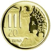 20 Euros - Franciscus Acts of the Apostles, Vatican City, 2020 reverse image