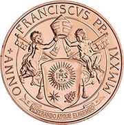 20 Euros – Pope Francis Statue of St. Peter obverse image