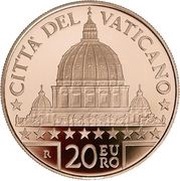 20 Euros - Franciscus Saint Peter’s Basilica, Vatican City, 2022 reverse image