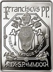 25 Euros - Franciscus Dante Alighieri; silver colored obverse image