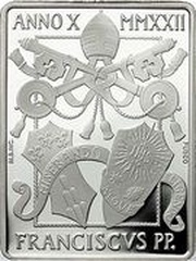25 Euros - Franciscus Pope Paul VI; silver colored obverse image