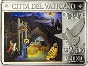 25 Euros - Franciscus Christmas 2022; silver colored, Vatican City, 2022 reverse image