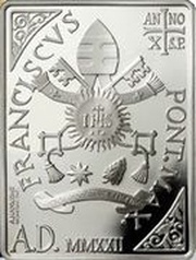 25 Euro - Franciscus Easter of Resurrection; silver colored obverse image
