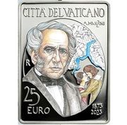 25 Euro - Franciscus Alessandro Manzoni; silver colored, Vatican City, 2023 reverse image
