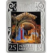 25 Euro - Franciscus Christmas 2023; silver colored, Vatican City, 2023 reverse image