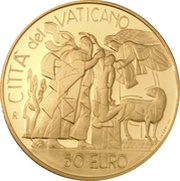 50 Euros - Ioannes Paulus II Abraham's Sacrifice, Vatican City, 2002 reverse image
