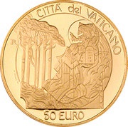 50 Euros - Ioannes Paulus II The 10 Commandments, Vatican City, 2003 reverse image