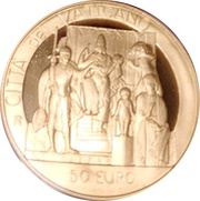 50 Euros - Ioannes Paulus II The Judgement of Solomon, Vatican City, 2004 reverse image